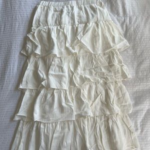 Ruffled midi skirt. Never worn. Tags still on and in the bag.
